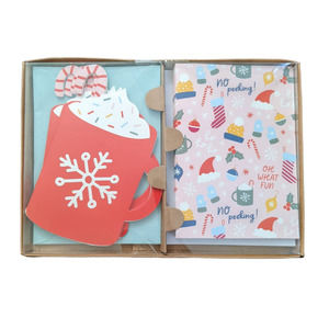 GWP 8 pc Hot Cocoa Card Envelopes Christmas Thank You Notes Crafts candy cane